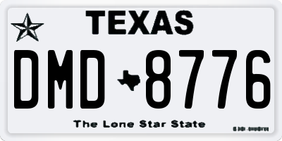 TX license plate DMD8776