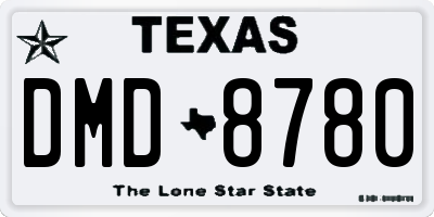 TX license plate DMD8780