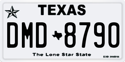 TX license plate DMD8790
