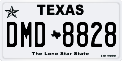 TX license plate DMD8828