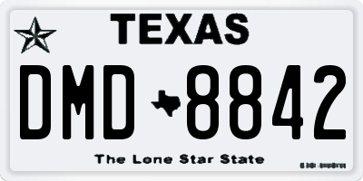 TX license plate DMD8842