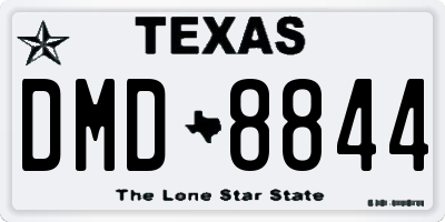 TX license plate DMD8844