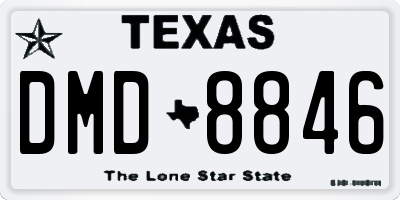 TX license plate DMD8846