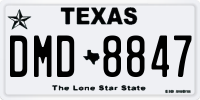 TX license plate DMD8847