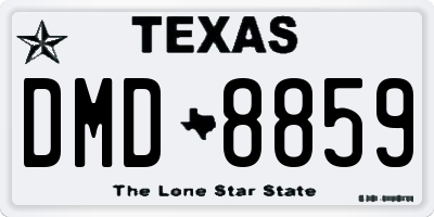 TX license plate DMD8859