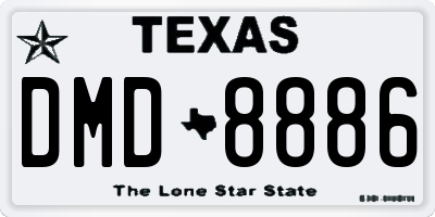 TX license plate DMD8886
