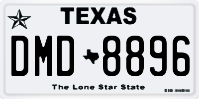 TX license plate DMD8896