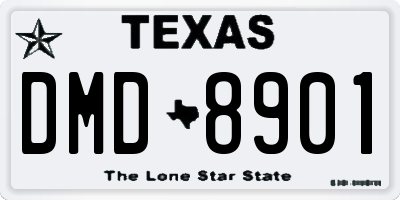 TX license plate DMD8901