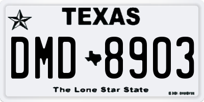 TX license plate DMD8903