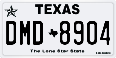 TX license plate DMD8904