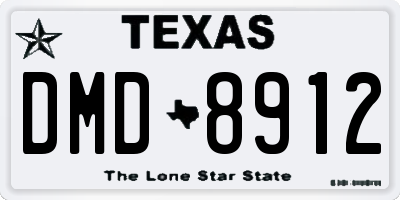 TX license plate DMD8912