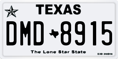 TX license plate DMD8915