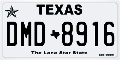 TX license plate DMD8916
