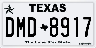 TX license plate DMD8917