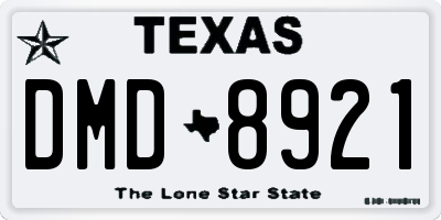 TX license plate DMD8921