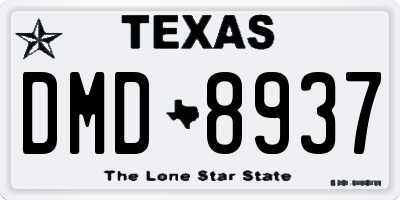 TX license plate DMD8937