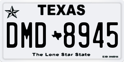 TX license plate DMD8945
