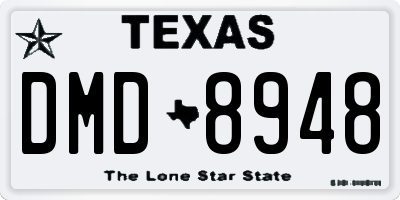 TX license plate DMD8948