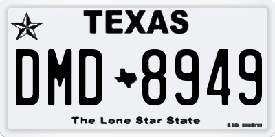 TX license plate DMD8949