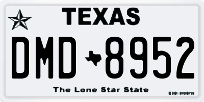 TX license plate DMD8952