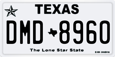 TX license plate DMD8960