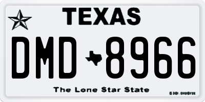TX license plate DMD8966