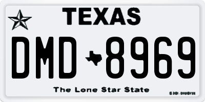 TX license plate DMD8969
