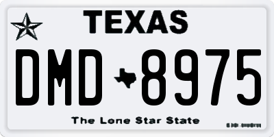 TX license plate DMD8975