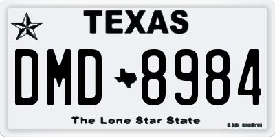 TX license plate DMD8984