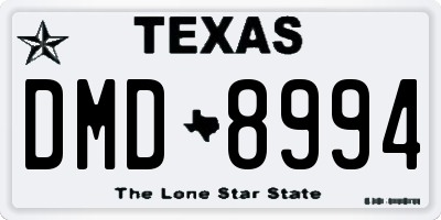 TX license plate DMD8994
