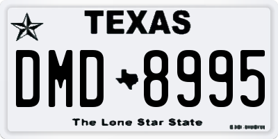 TX license plate DMD8995