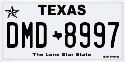 TX license plate DMD8997