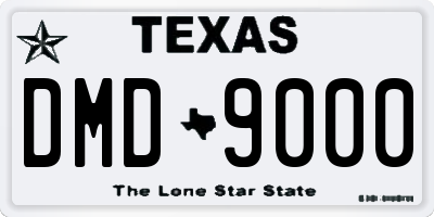 TX license plate DMD9000