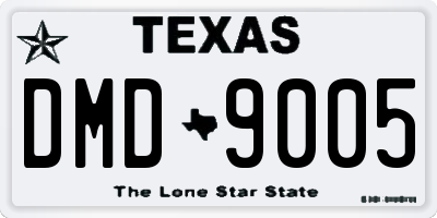 TX license plate DMD9005