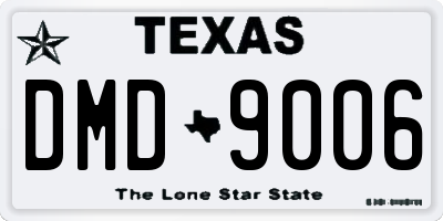 TX license plate DMD9006