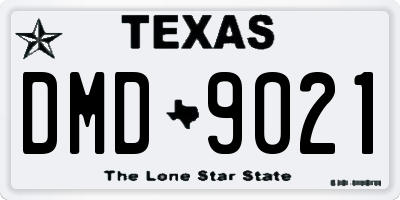 TX license plate DMD9021