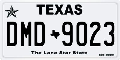 TX license plate DMD9023