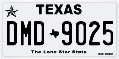 TX license plate DMD9025