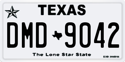 TX license plate DMD9042