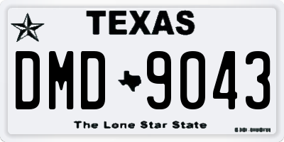 TX license plate DMD9043