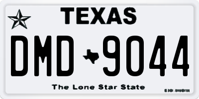 TX license plate DMD9044