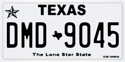 TX license plate DMD9045