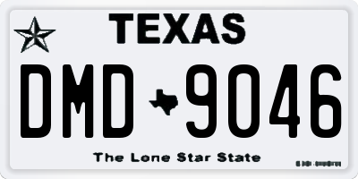 TX license plate DMD9046