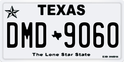 TX license plate DMD9060