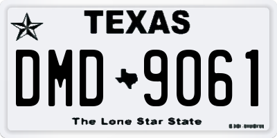TX license plate DMD9061