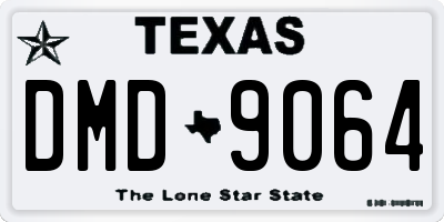 TX license plate DMD9064