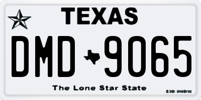 TX license plate DMD9065