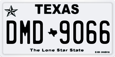 TX license plate DMD9066