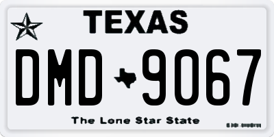 TX license plate DMD9067