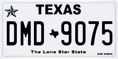 TX license plate DMD9075